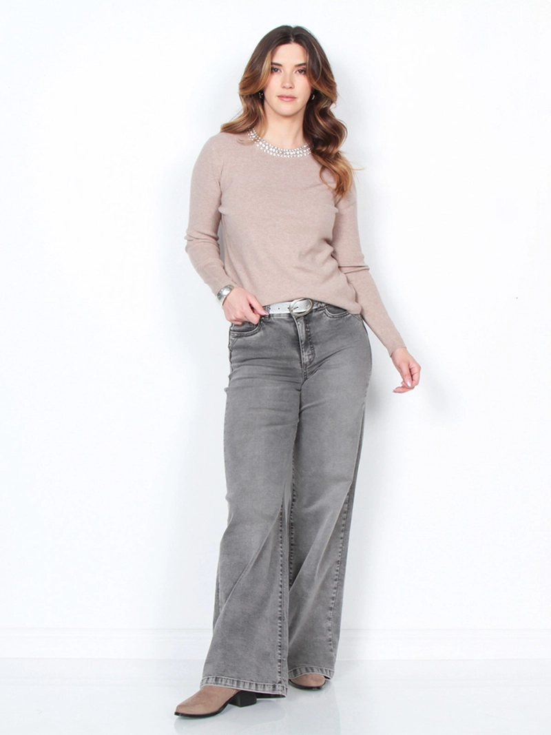 SWEATER MUJER WADOS MANGA LARGA CON DETALLE ELEGANTE - 2