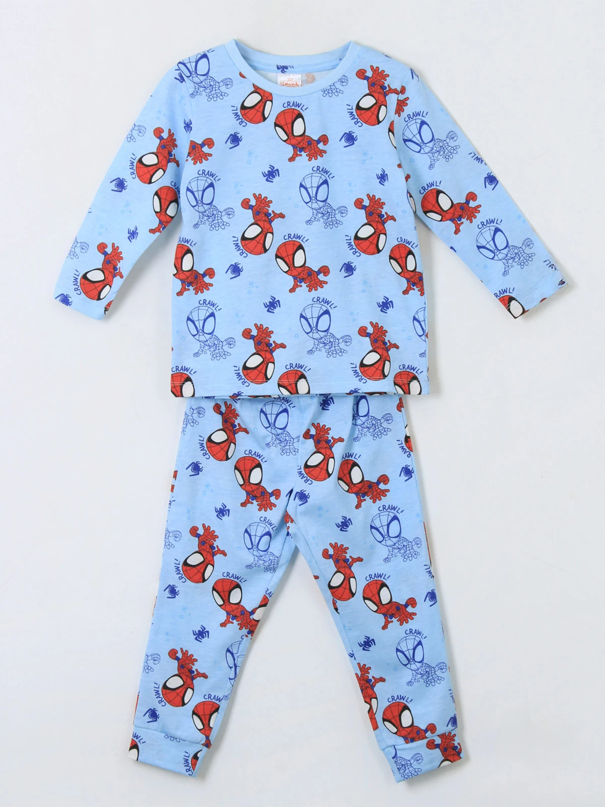 PIJAMA NIÑO SPIDERMAN SPIDEY LARGO CELESTE - 1