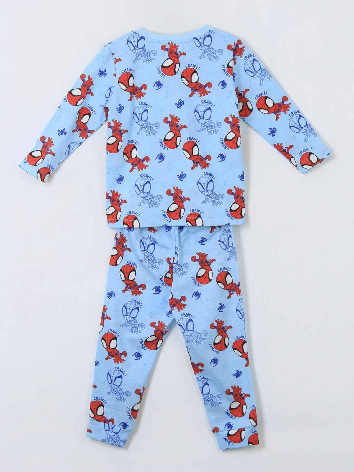 PIJAMA NIÑO SPIDERMAN SPIDEY LARGO CELESTE - 2