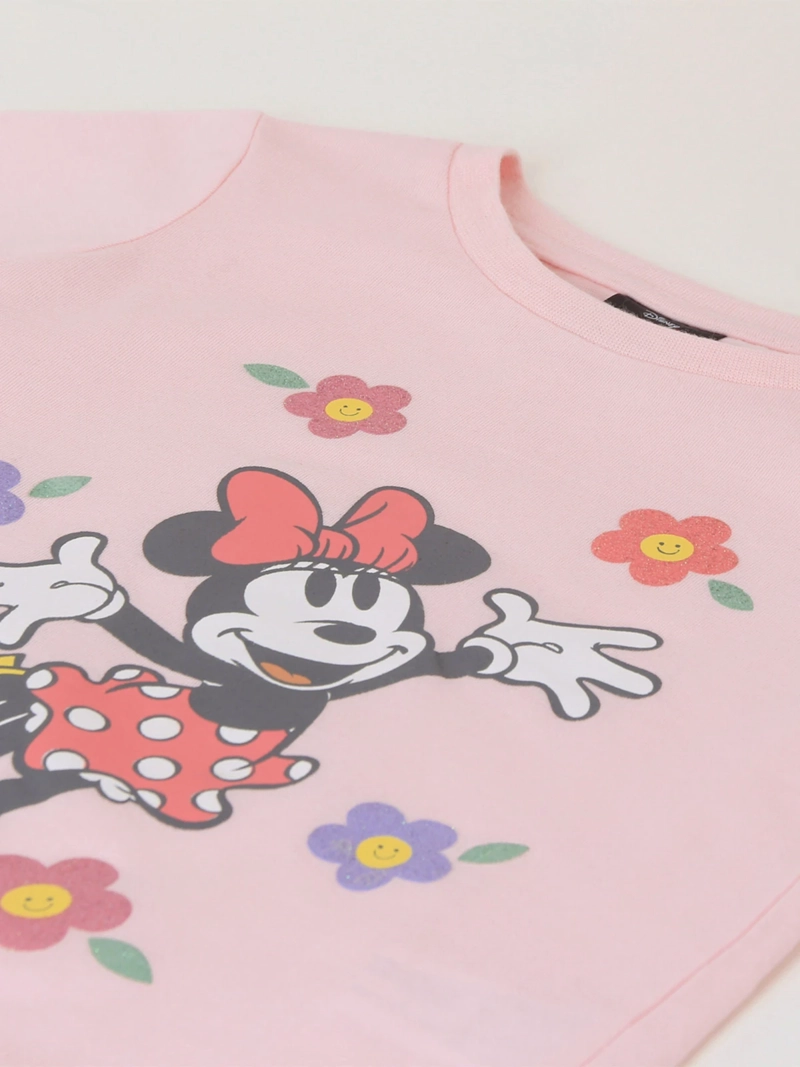 PIJAMA NIÑA MINNIE LARGO ROSADO - 3