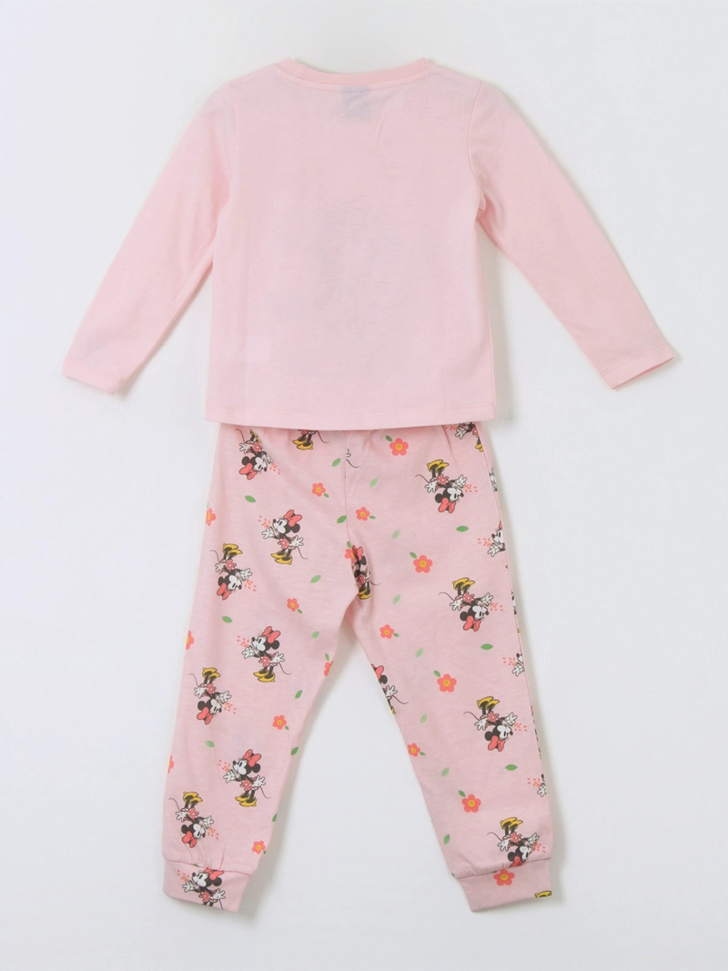 PIJAMA NIÑA MINNIE LARGO ROSADO - 2