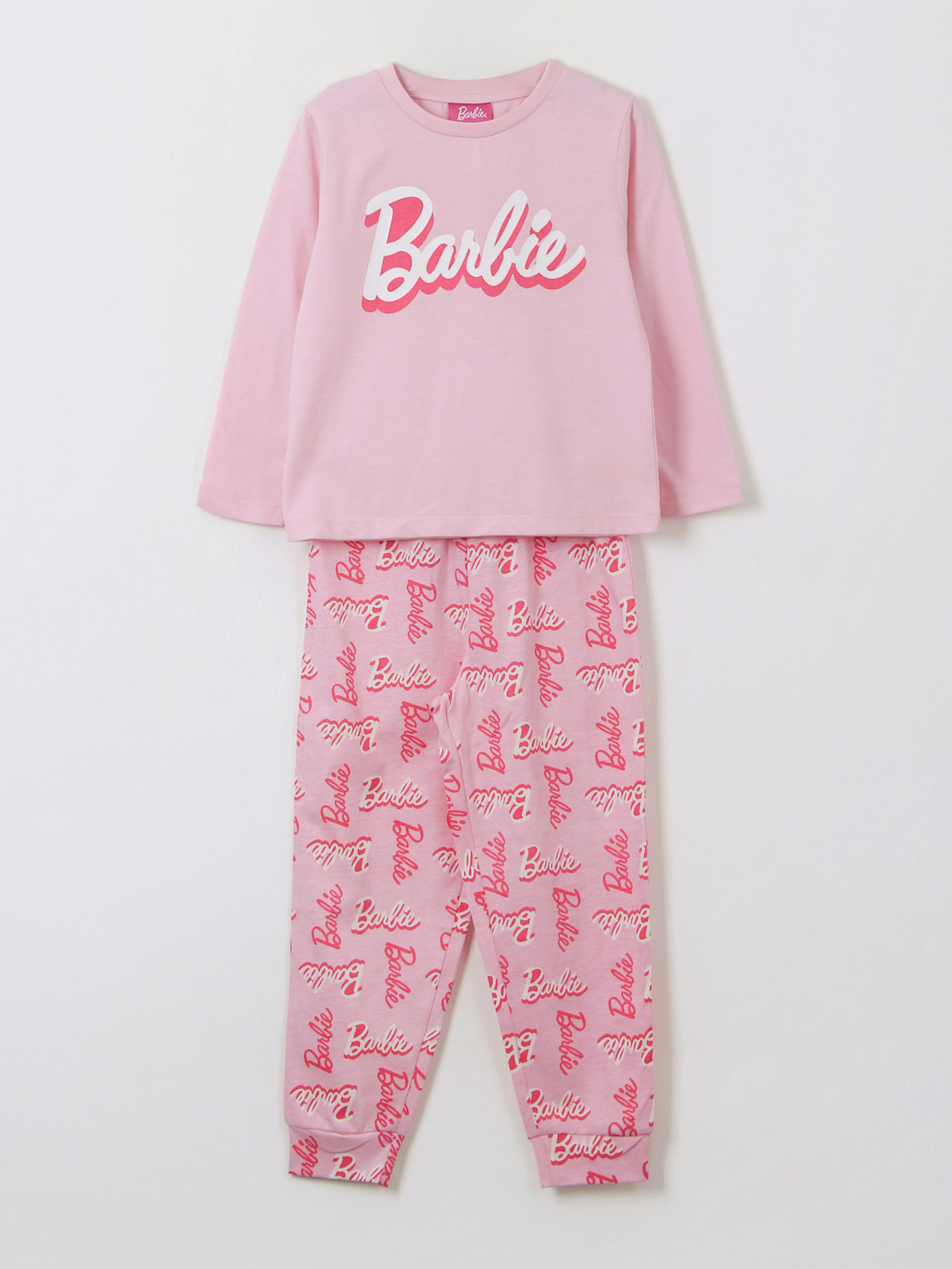 PIJAMA NIÑA BARBIE LARGO ROSADO - 1