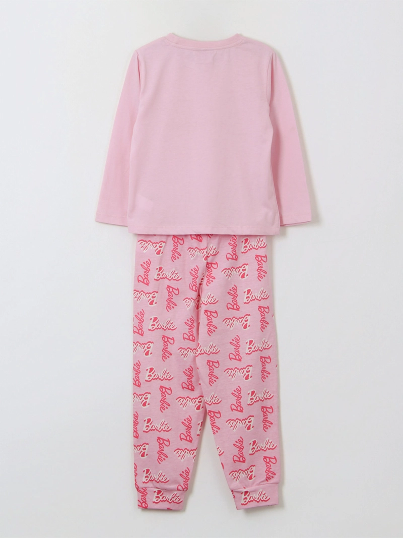 PIJAMA NIÑA BARBIE LARGO ROSADO - 2