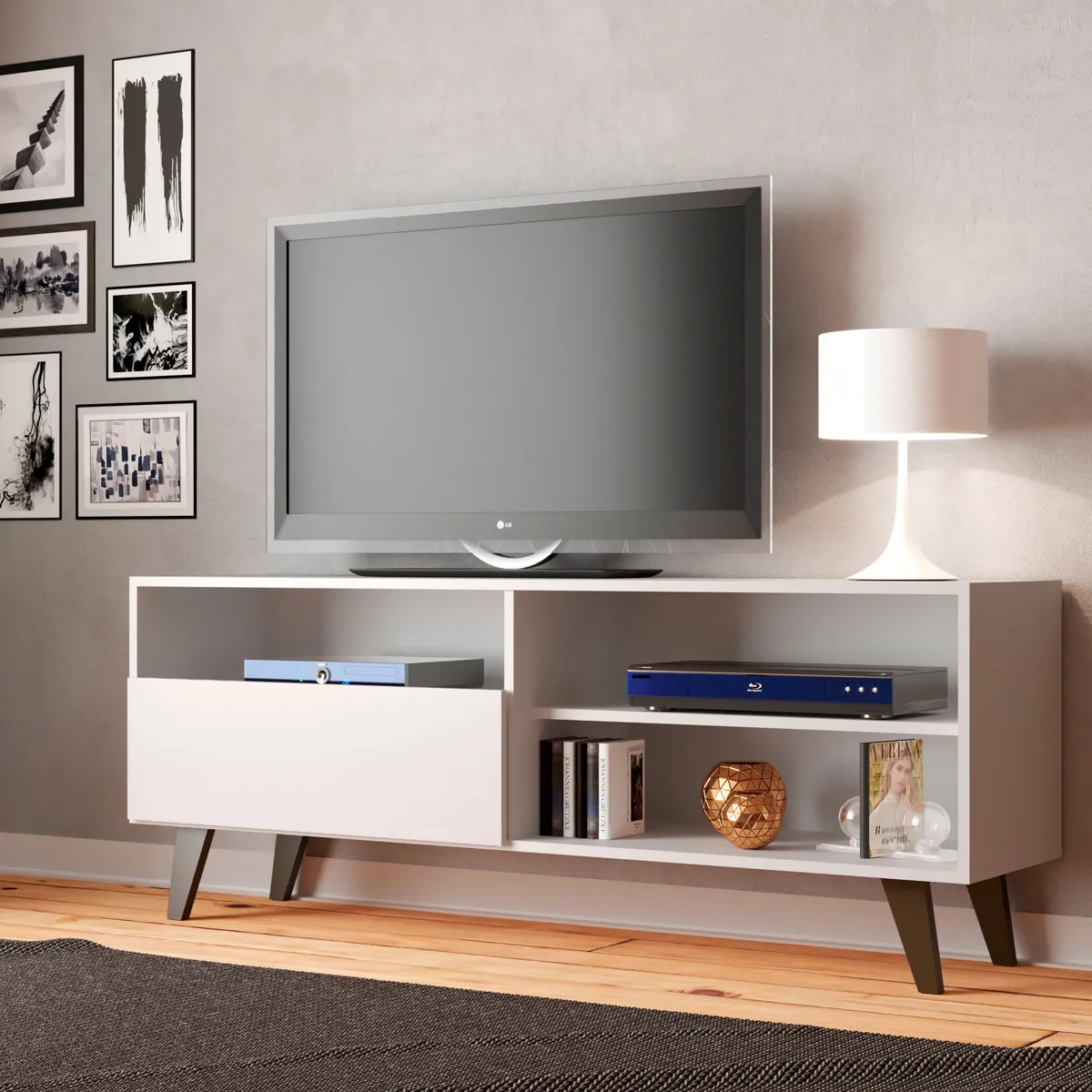 RACK TV ALTAVISION DETROIT 55" BLANCO - 4