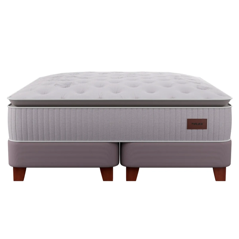 CAMA EUROPEA FLEX HERITAGE BOX 2 PLAZAS GRIS - 2