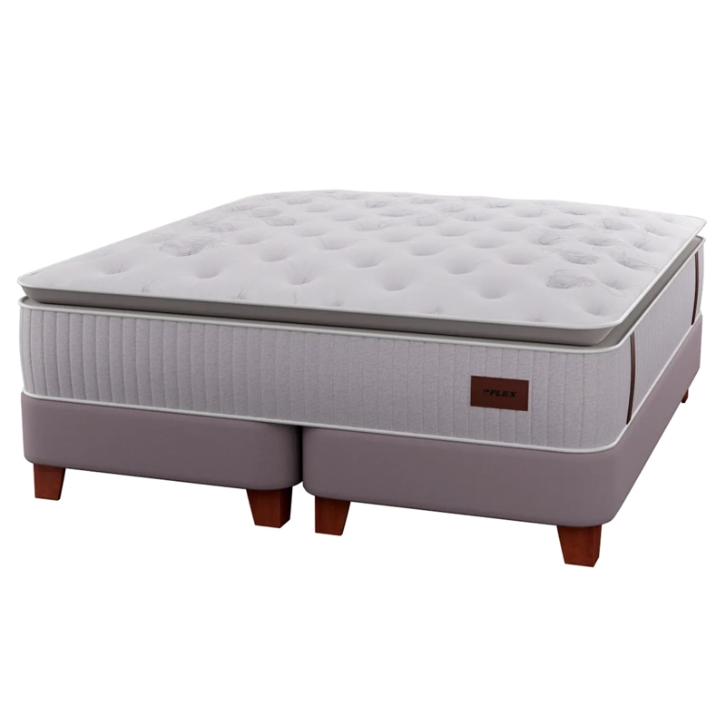 CAMA EUROPEA FLEX HERITAGE BOX KING GRIS - 1