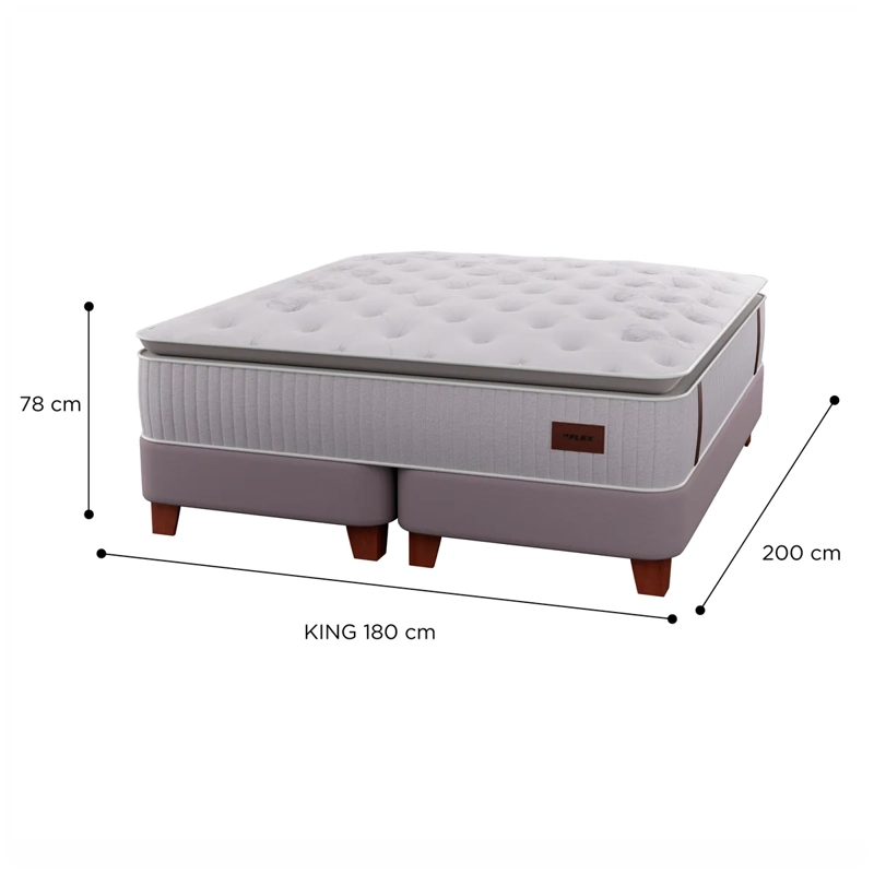 CAMA EUROPEA FLEX HERITAGE BOX KING GRIS - 5