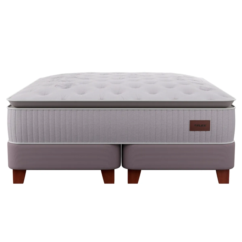 CAMA EUROPEA FLEX HERITAGE BOX SÚPER KING GRIS - 2
