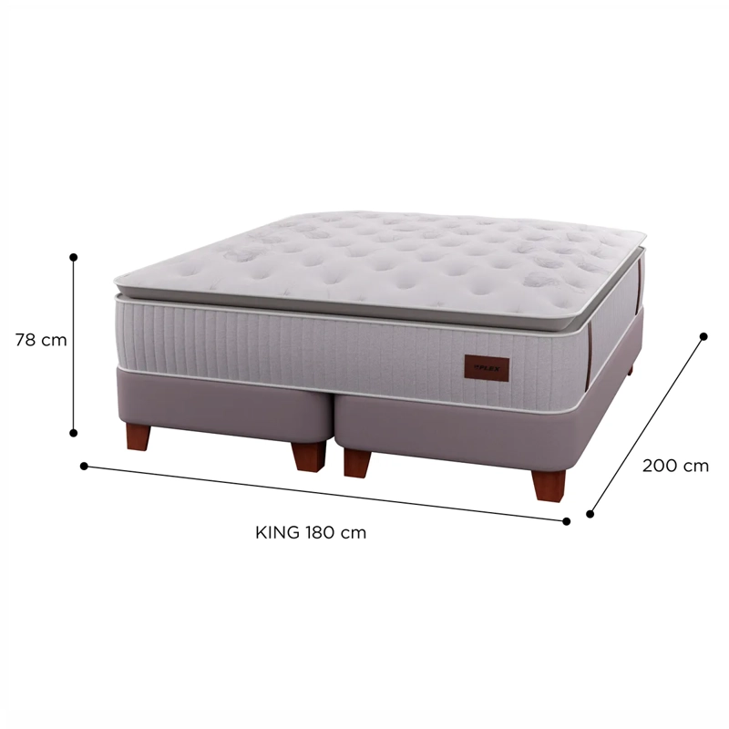 CAMA EUROPEA FLEX HERITAGE BOX KING + RESPALDO TUBULAR - 5