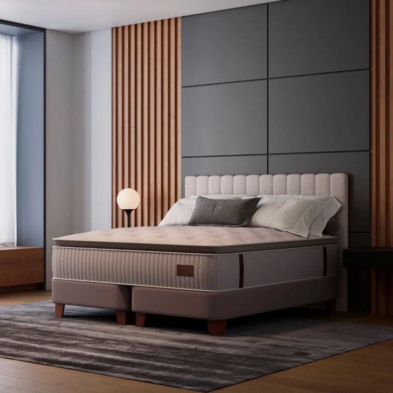 CAMA EUROPEA FLEX HERITAGE BOX KING + RESPALDO TUBULAR - 6