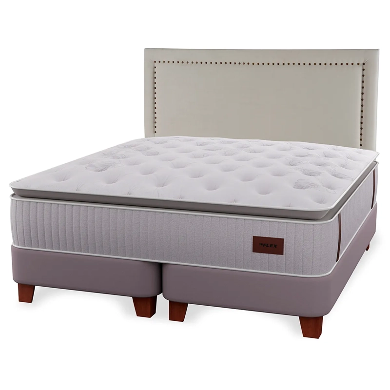 CAMA EUROPEA FLEX HERITAGE BOX SÚPER KING + RESPALDO TACHAS - 1