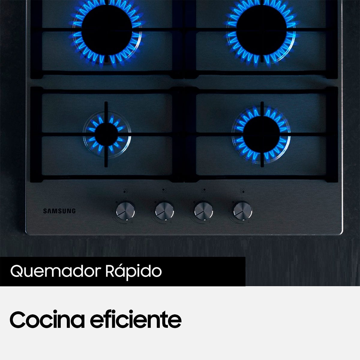 ENCIMERA GAS LICUADO SAMSUNG 4 QUEMADORES NA64D3010AS/ZS - 3