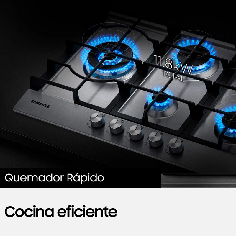 ENCIMERA GAS LICUADO SAMSUNG 5 QUEMADORES NA75D3030AS/ZS - 3