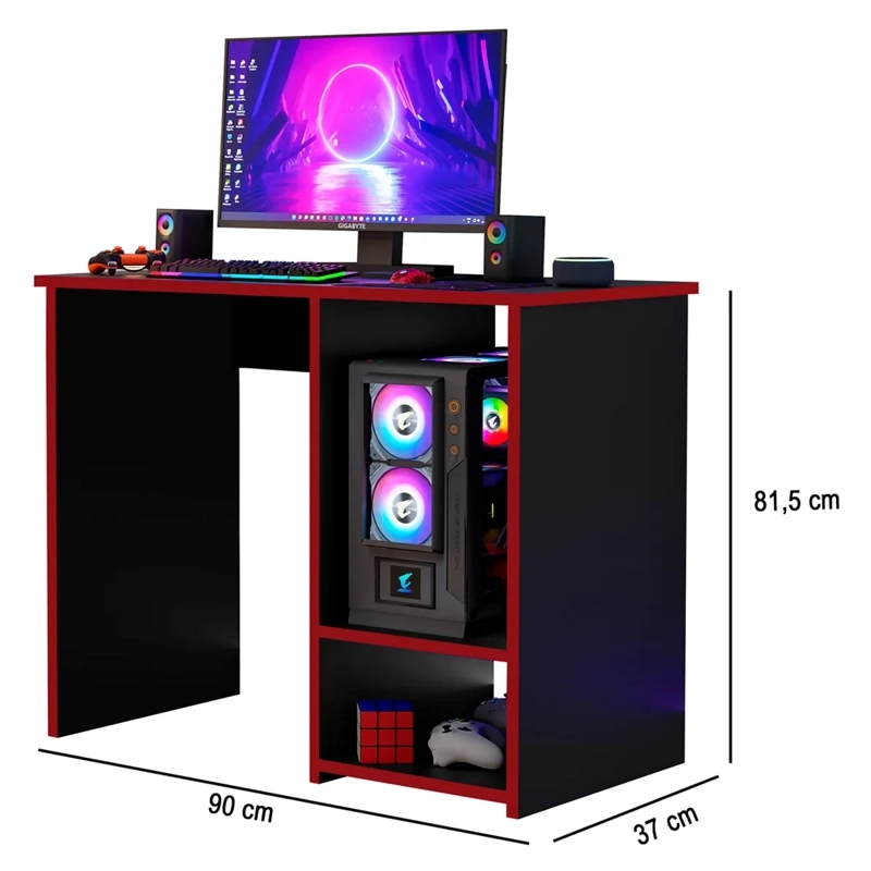 ESCRITORIO DI PORETTI DESIGN GAMER NEGRO - 2