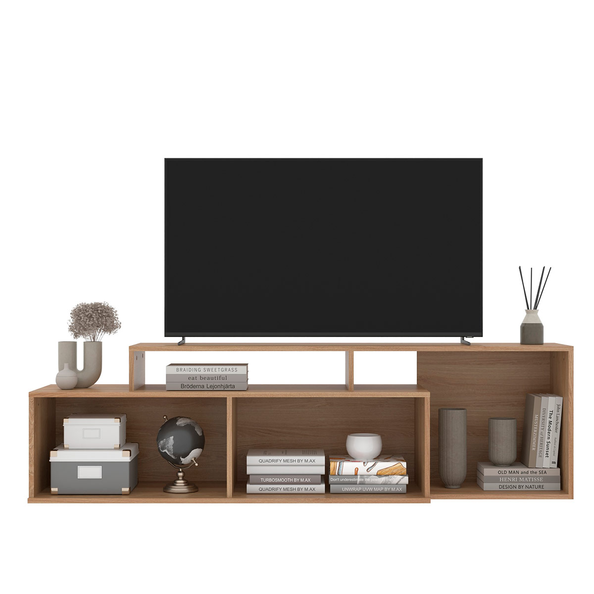 RACK DI PORETTI DESIGN OAK 2 PUERTAS NEGRO - 2