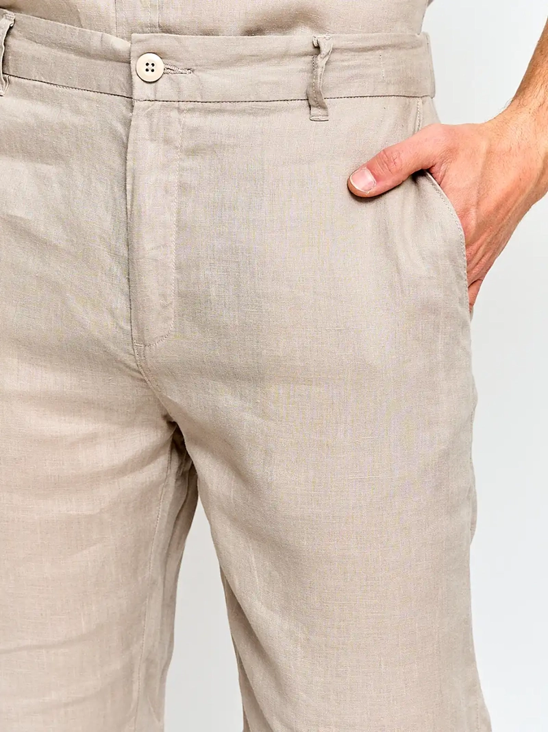 PANTALÓN HOMBRE CACHAREL LINO REGULAR - 3