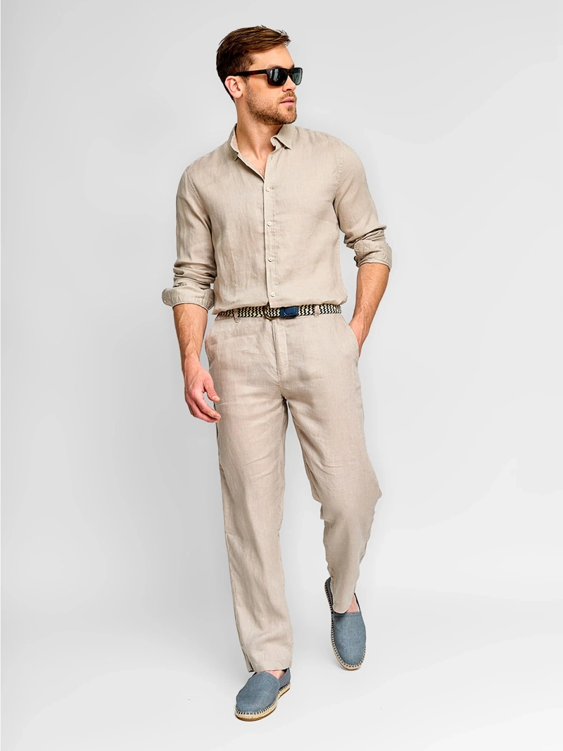 PANTALÓN HOMBRE CACHAREL LINO REGULAR - 4