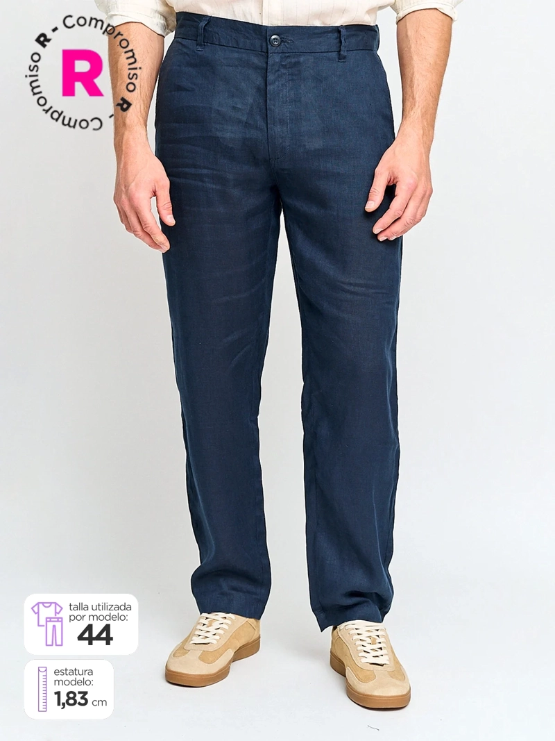 PANTALÓN HOMBRE CACHAREL LINO REGULAR - 1