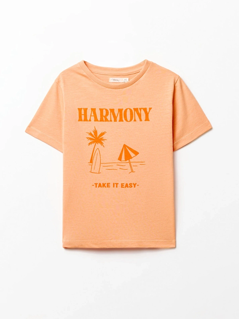 POLERA NIÑO SFERA NARANJO - 1