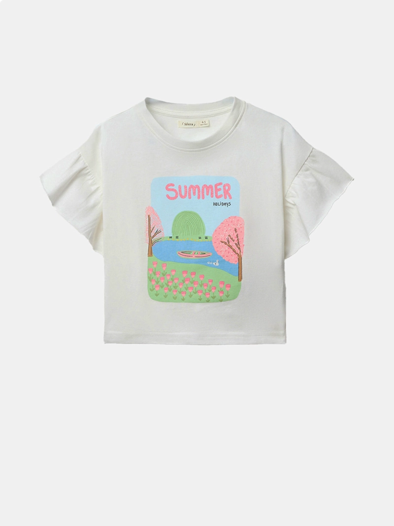 POLERA NIÑA SFERA BLANCO - 1