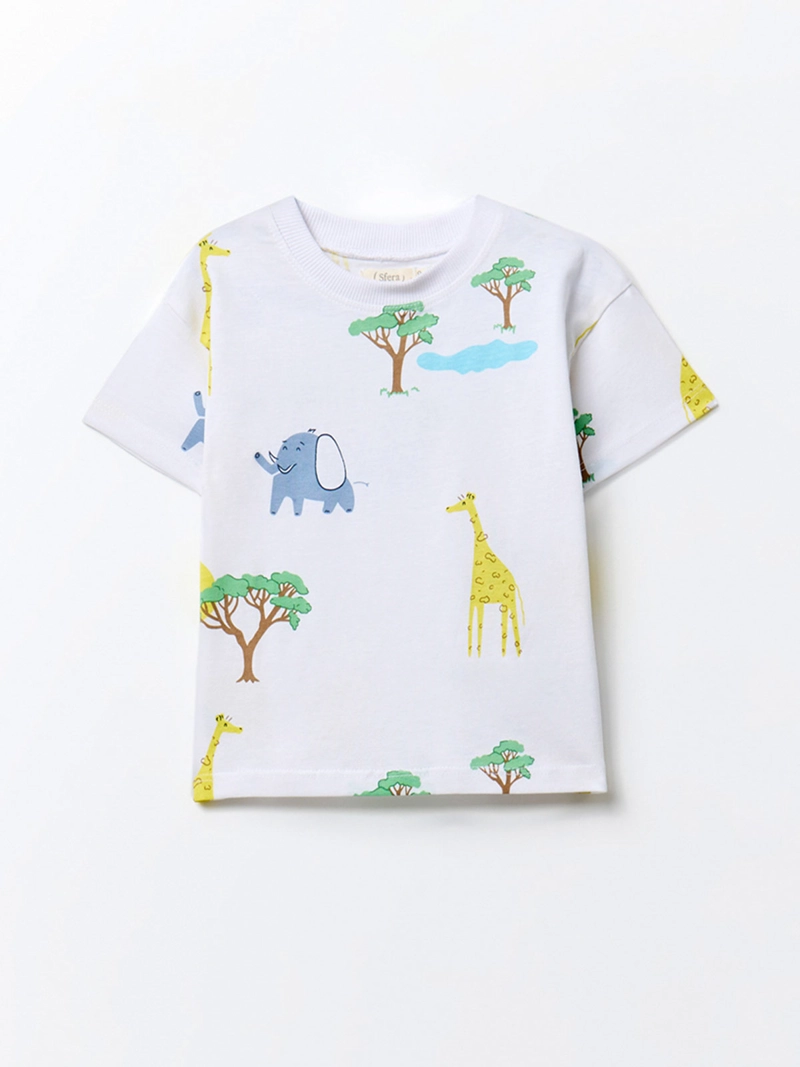 POLERA NIÑO SFERA BLANCO