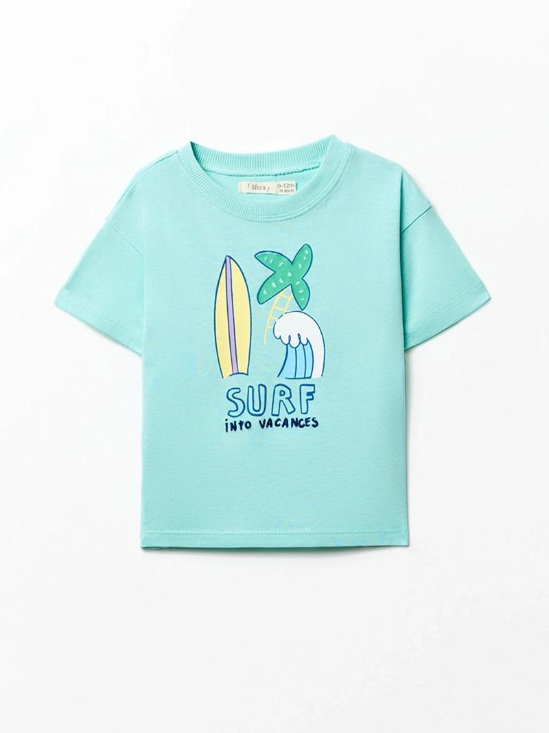 POLERA NIÑO SFERA TURQUESA - 1