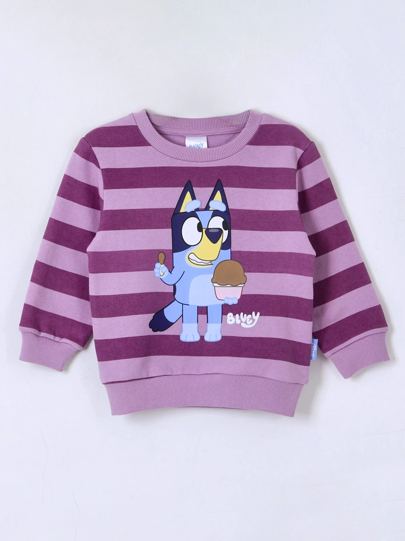 POLERÓN NIÑA BLUEY CERRADO RAYAS