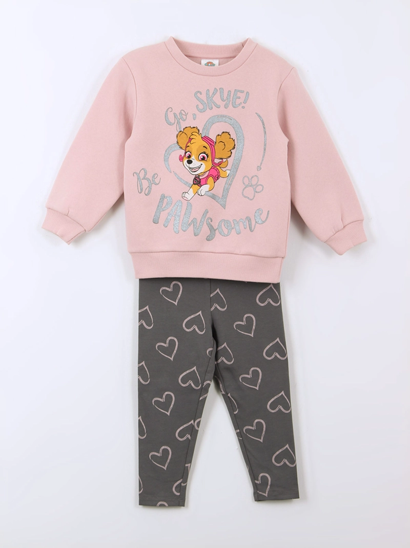 CONJUNTO NIÑA PAW PATROL CORAZONES