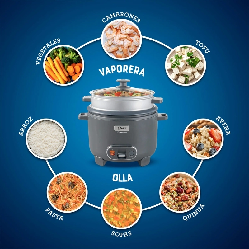 ARROCERA OSTER SOFRÍE COCINA VAPORIZA 2.2 LT CKSTRC12DFSKE-052 - 12