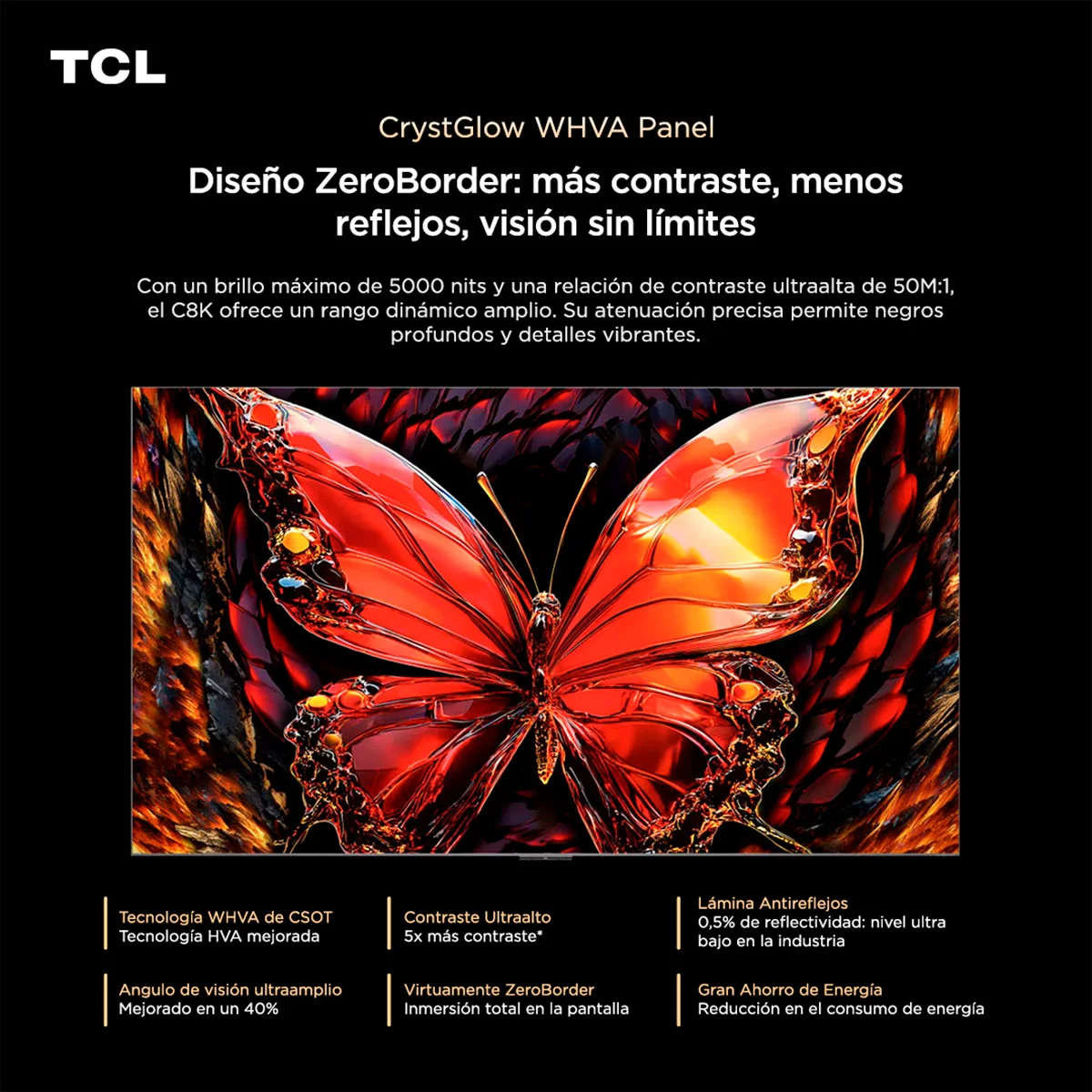 SMART TV TCL QLED MINI LED 4K UHD 65” 65C8K - 3