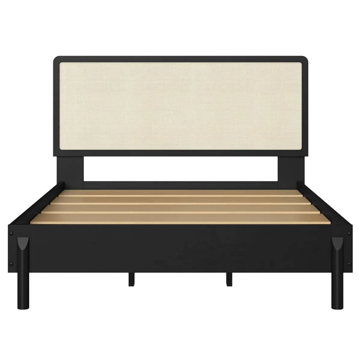 JUEGO DE DORMITORIO DECOCASA BALI KING + RESPALDO + 2 VELADORES NEGRO - 3