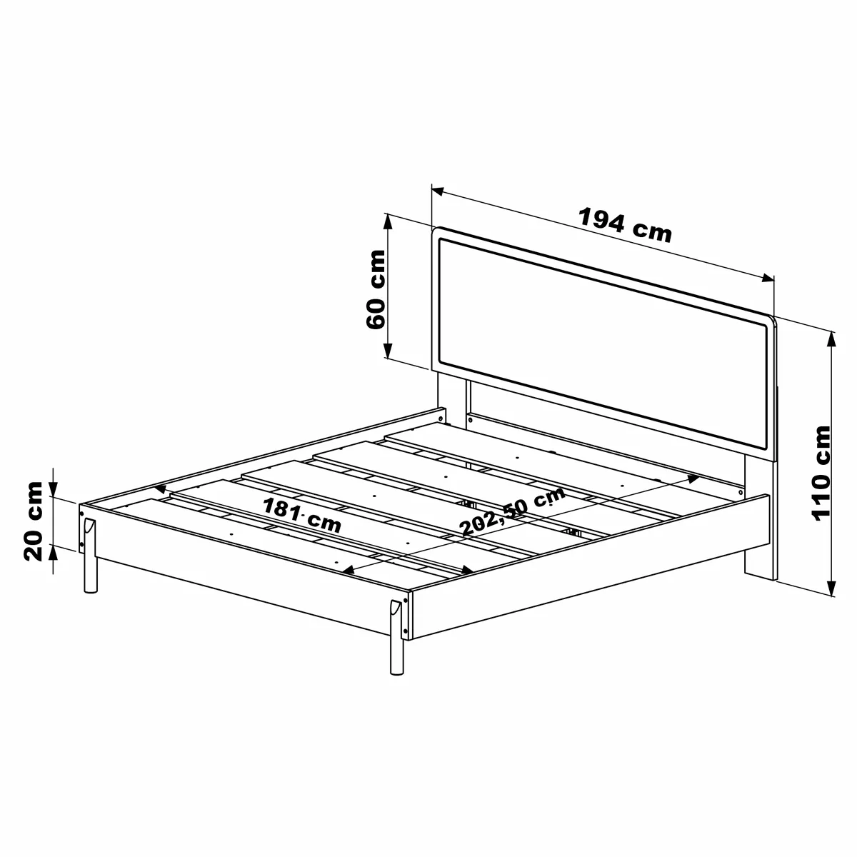 JUEGO DE DORMITORIO DECOCASA BALI KING + RESPALDO + 2 VELADORES NEGRO - 4