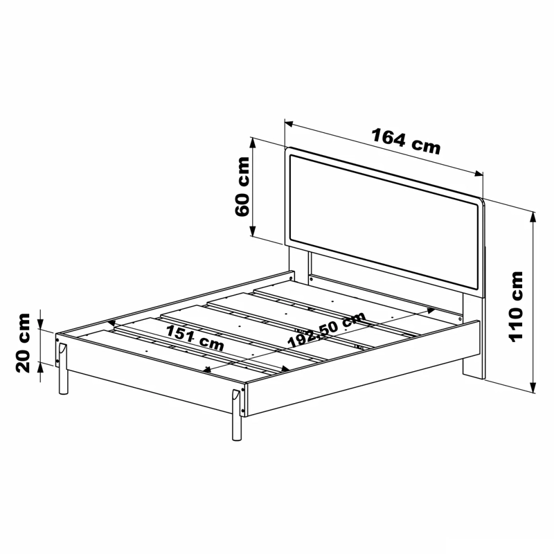 JUEGO DE DORMITORIO DECOCASA BALI 2 PLAZAS + RESPALDO + 2 VELADORES NEGRO - 4
