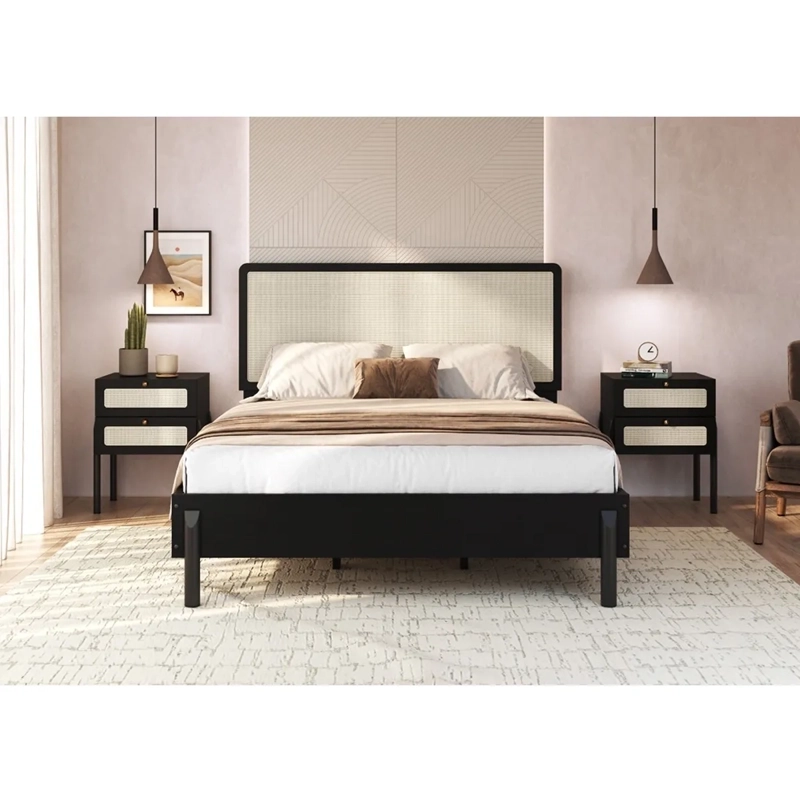 CAMA EUROPEA DECOCASA BALI KING NEGRO - 1