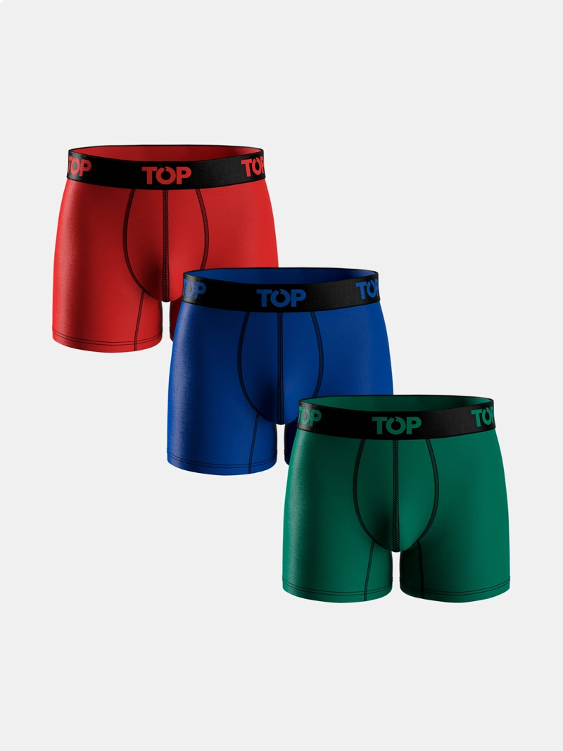 PACK X3 BOXER MICROFIBRA HOMBRE TOP MULTICOLOR MEDIO - 1
