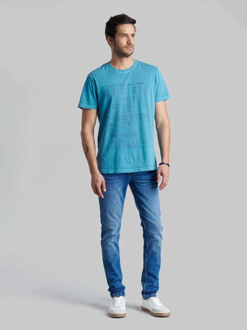 POLERA HOMBRE FEROUCH ALGODÓN MANGA CORTA - 4