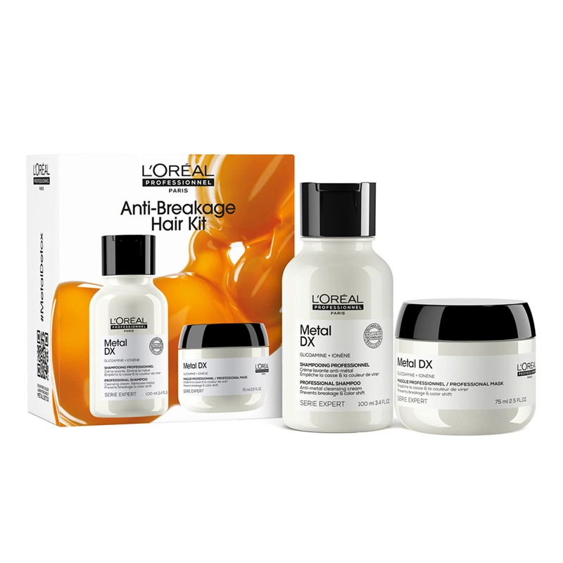 MINI SET SHAMPOO + MÁSCARA  L'ORÉAL PROFESSIONNEL METAL DETOX 100 + 75  ML - 1