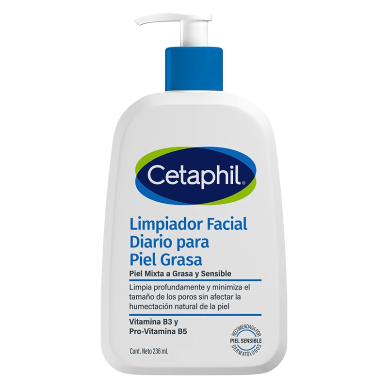LOCIÓN LIMPIADORA PARA PIEL GRASA Y SENSIBLE CETAPHIL 236 ML