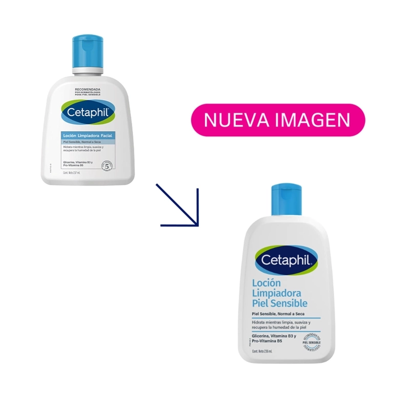 LOCIÓN LIMPIADORA PIEL SECA Y SENSIBLE CETAPHIL 237 ML  - 5