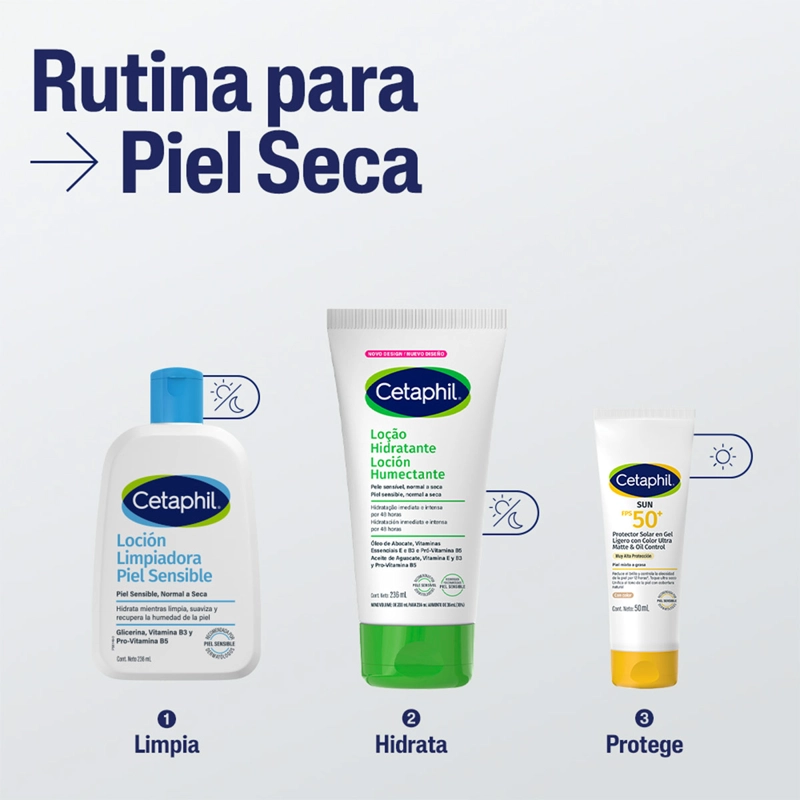 LOCIÓN LIMPIADORA PIEL SECA Y SENSIBLE CETAPHIL 237 ML  - 6