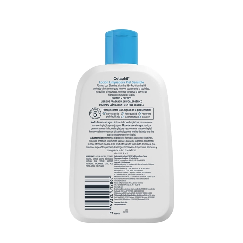 LOCIÓN LIMPIADORA PIEL SECA Y SENSIBLE CETAPHIL 237 ML  - 8