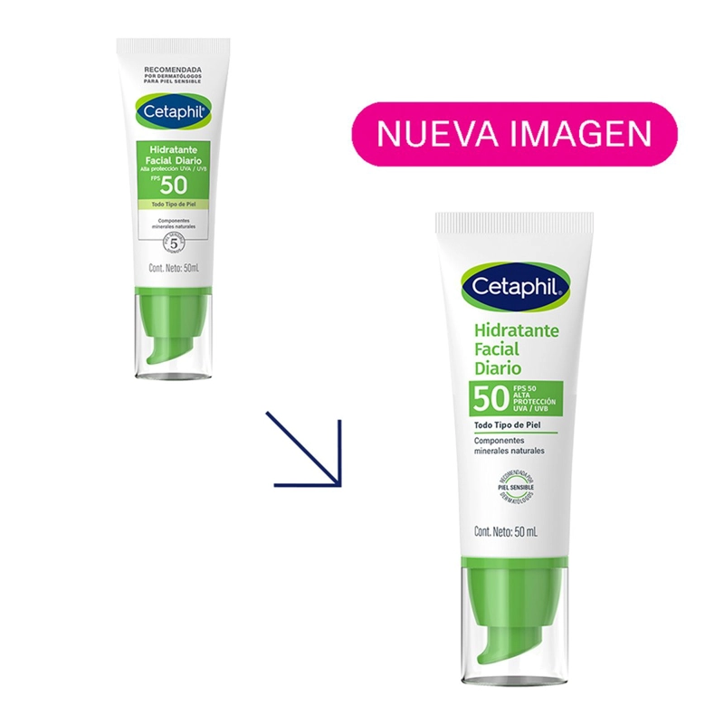 CREMA HIDRATANTE FACIAL CON FPS 50 CETAPHIL 50 ML - 6