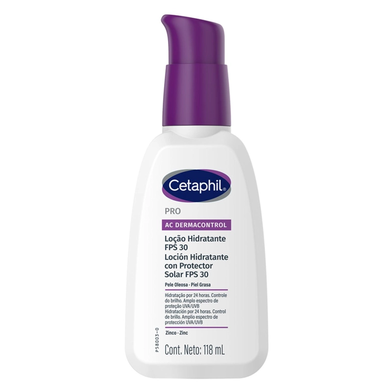 CREMA HIDRATANTE FACIAL PIEL GRASA PRO AC CETAPHIL FPS30 118 ML