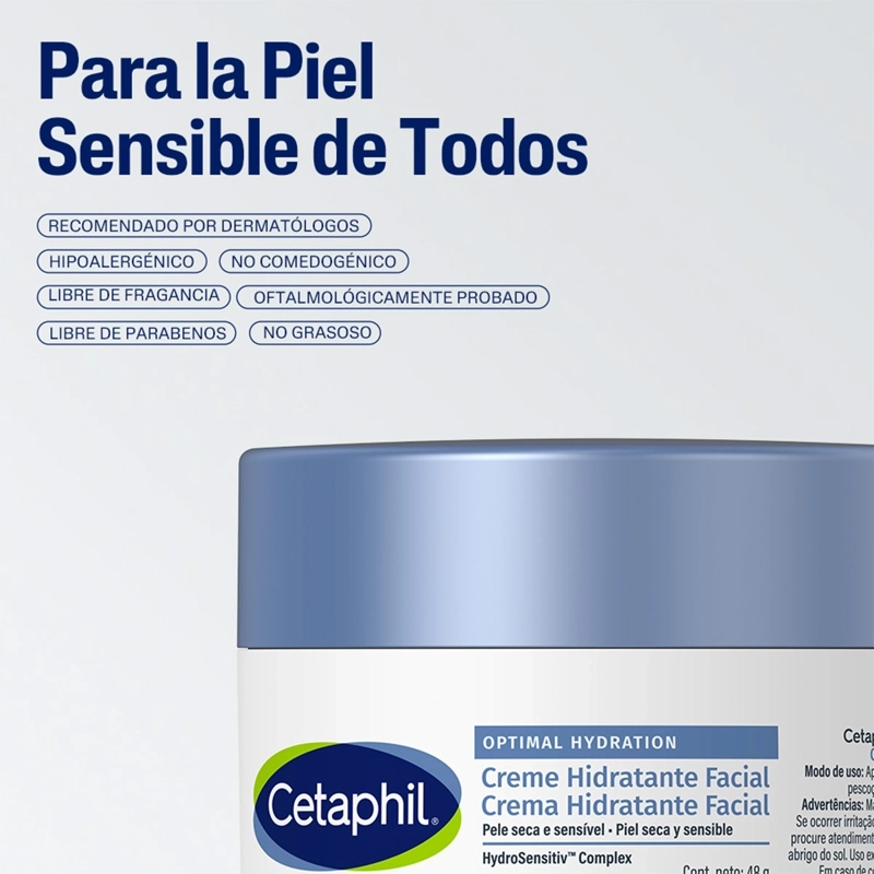 CREMA HIDRATANTE FACIAL DÍA CETAPHIL OPTIMAL HYDRATION 50 ML - 4