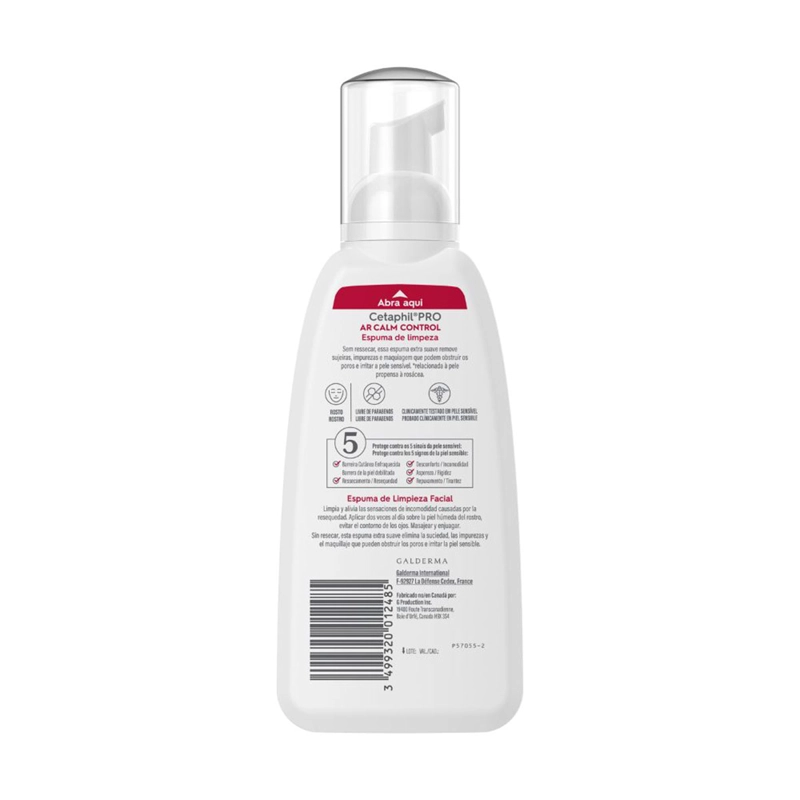ESPUMA LIMPIADORA FACIAL ANTIROJECES CETAPHIL PRO AR 236 ML - 11