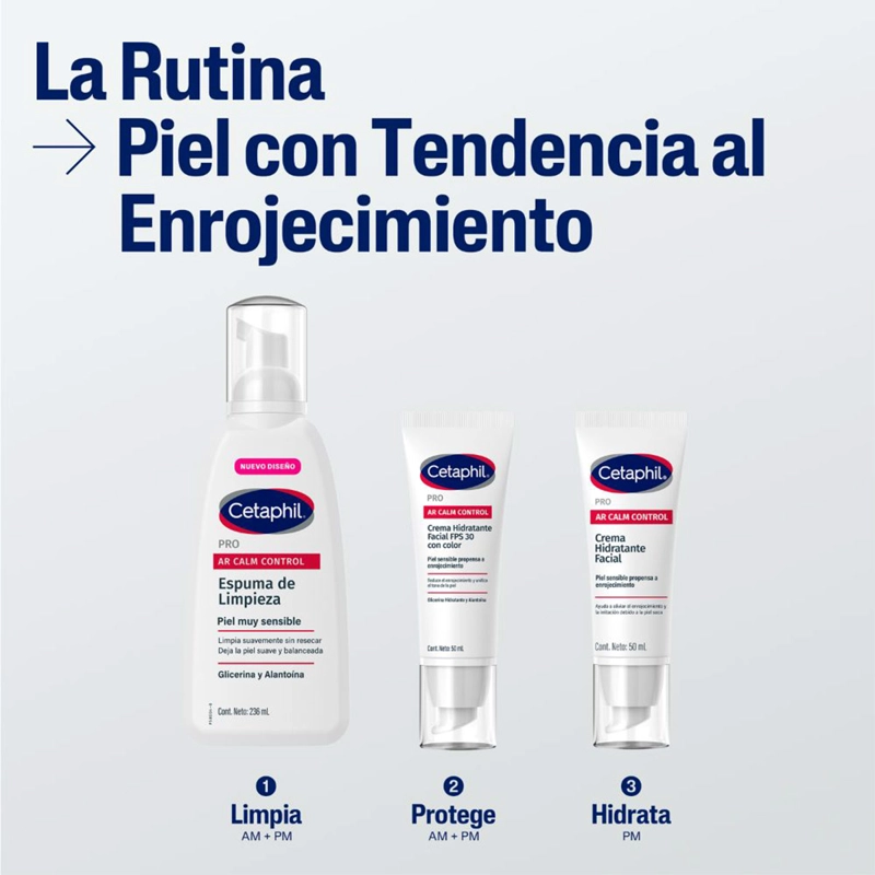 ESPUMA LIMPIADORA FACIAL ANTIROJECES CETAPHIL PRO AR 236 ML - 7