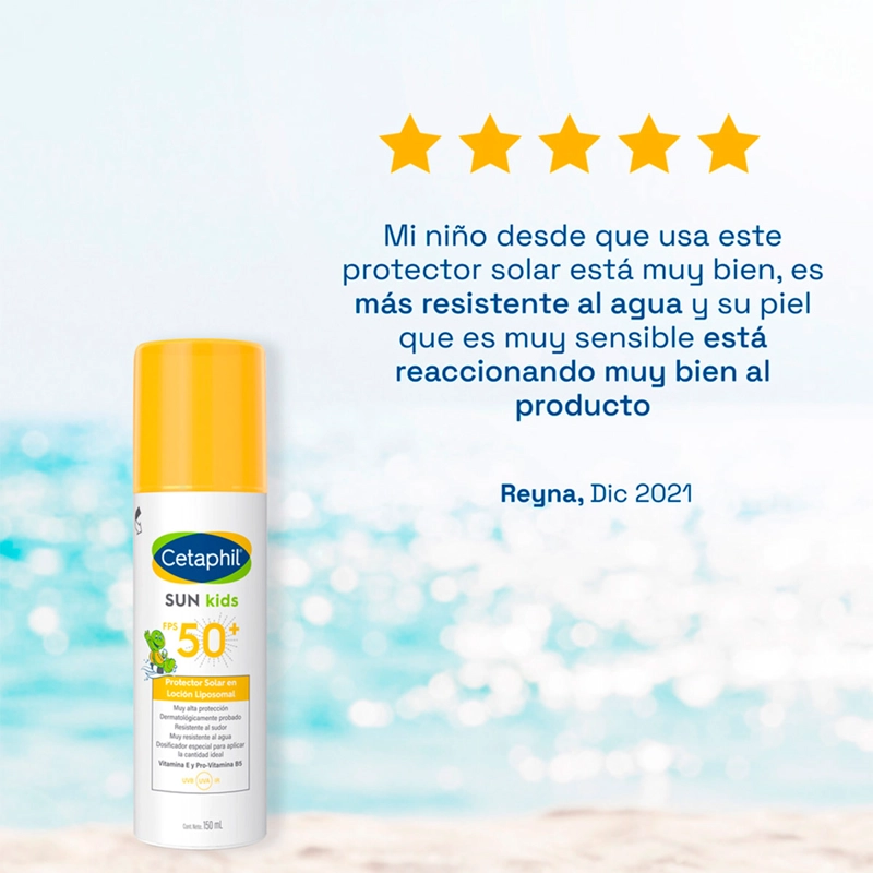 PROTECTOR SOLAR CETAPHIL LOCIÓN SUN KIDS FPS50+ 150 ML - 3