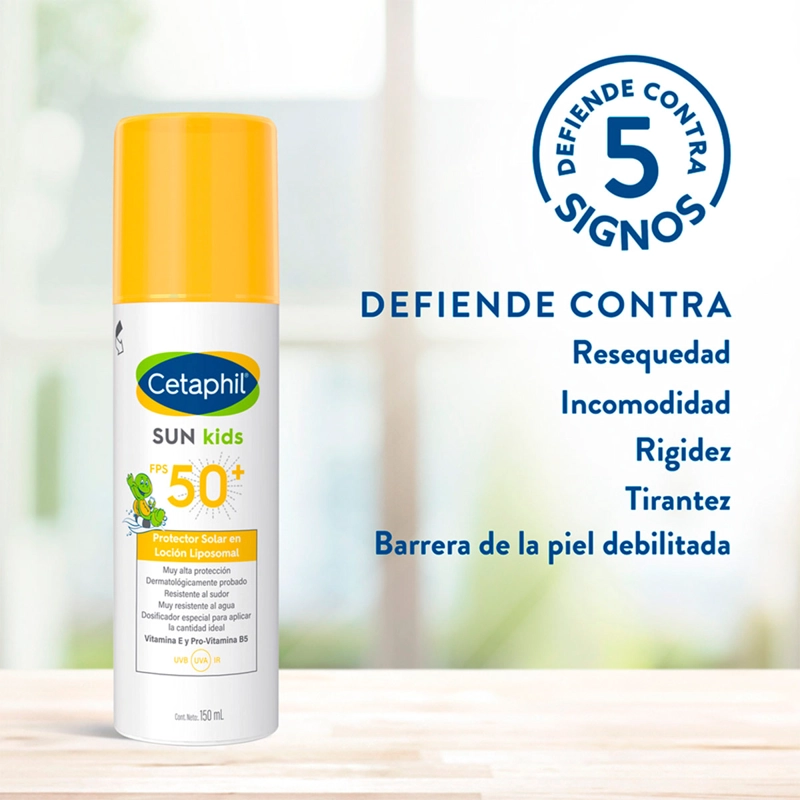 PROTECTOR SOLAR CETAPHIL LOCIÓN SUN KIDS FPS50+ 150 ML - 5