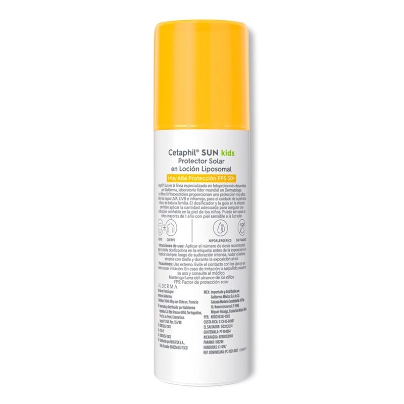 PROTECTOR SOLAR CETAPHIL LOCIÓN SUN KIDS FPS50+ 150 ML - 7