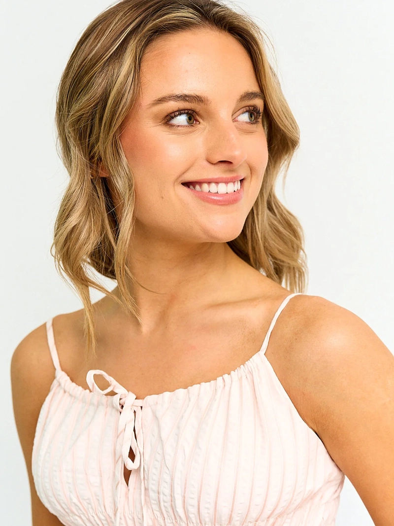 BLUSA MUJER INDEX SIN MANGAS FRUNCIDO - 3